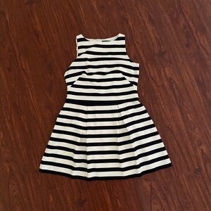 Ralph Lauren Navy White Stripes Work Dress Size 14 #nautical